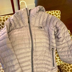 Women’s grey down hoodie